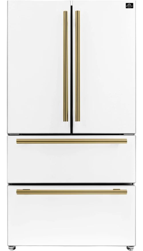 FORNO® Espresso Moena 36" 19.2 Cu. Ft. White Counter Depth French Door Refrigerator-0