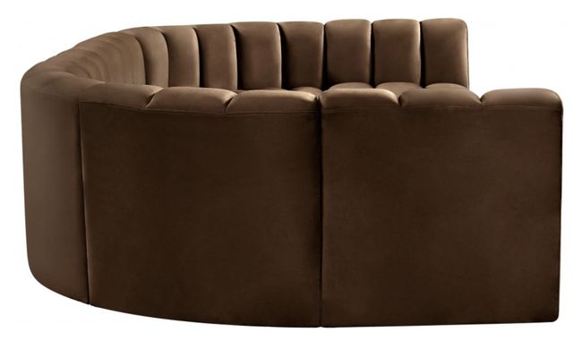 Meridian Furniture Arc 8-Piece Brown Velvet Sectional-2