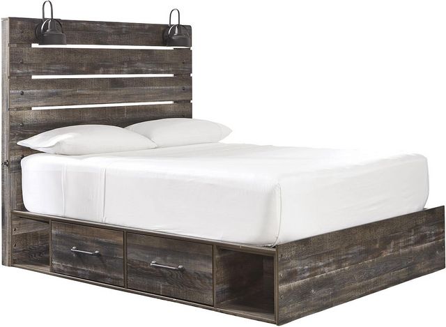 Signature Design by Ashley® Drystan Brown Queen 4-Drawer Storage Panel Bed-0