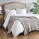 Olliix by Madison Park Chunky Double Knit Grey Throw-0