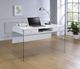 Coaster® Dobrev Glossy White/Clear Computer Desk-3