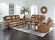 Bassett® Furniture Club Level Parsons Umber Leather Wallsaver Recliner-3