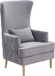TOV Furniture Alina Grey Tall Tufted Back Chair-0
