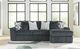 Signature Design by Ashley® Midnight-Madness 2-Piece Gunmetal Right-Arm Facing Sectional with Chaise-1