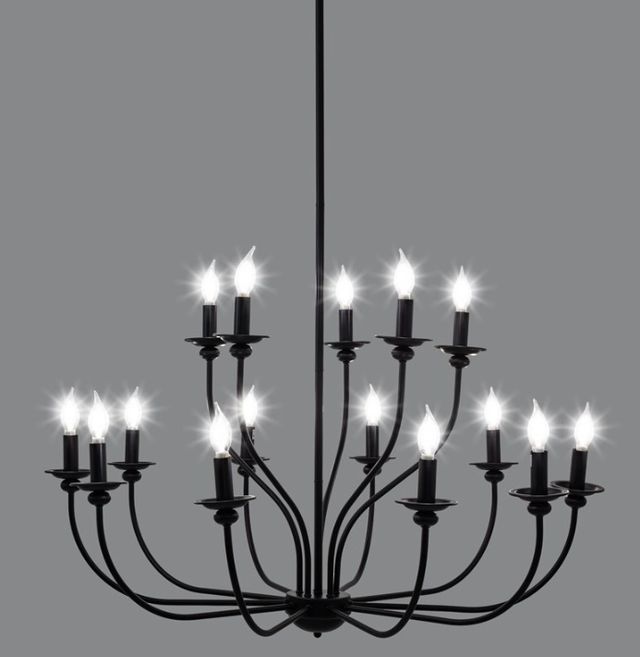 YHD Whitmore Black 15-Light Chandelier-3