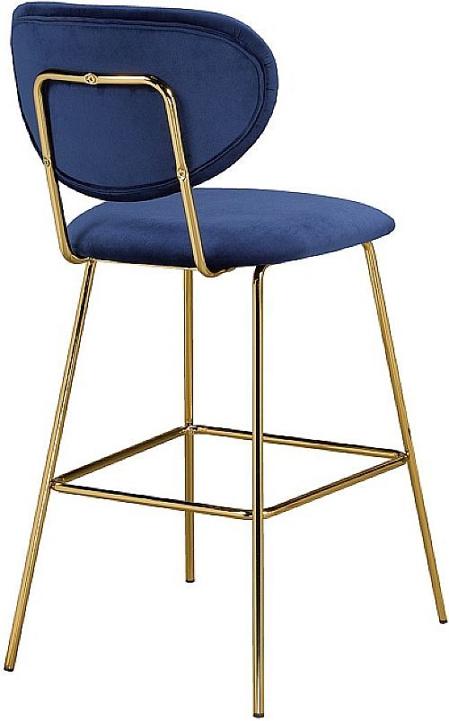 Brassex Inc. 2-Piece Navy/Gold 26" Counter Stool Set-1