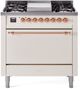 Ilve® Nostalgie II Series 36" Antique White Pro Style Dual Fuel Range-0