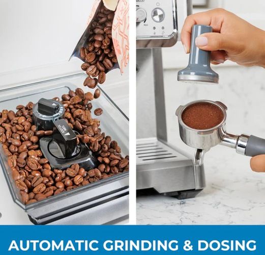 Kenmore® Brushed Stainless Steel Espresso Machine With Grinder And Milk Frother-4