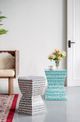 A & B Home Black/White Stool-4