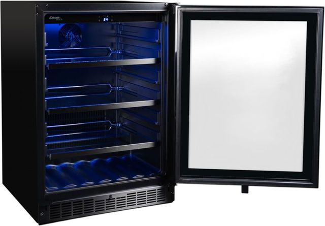 Silhouette® Prague 24" 5.6 Cu. Ft. Black Stainless Steel Beverage Center-1