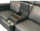 Flexsteel® Wyatt Gunmetal Gray Power Reclining Loveseat with Console, Power Headrests and Lumbar-4