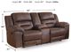 Signature Design by Ashley® Stoneland Chocolate Manual Reclining Loveseat with Console-4