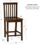 Linon Tory 2-Piece Walnut Counter Stool Set-2