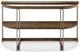 Magnussen Home® Elora Glass Top Demilune Sofa Table with Walnut  Frame -1