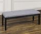 Kwality Imports Nancy Espresso/Grey Upholstered Bench-0