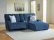 Signature Design by Ashley® Acklen Place 3-Piece Navy Right-Arm Facing Power Reclining Sectional Sofa and Chaise-5