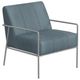 International Furniture Direct Aragon Blue/Blacksmithing Silver Accent Chair-0