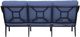 GatherCraft Charlotte Baltic Brown/Splendor Denim Aluminum Outdoor Sofa-5