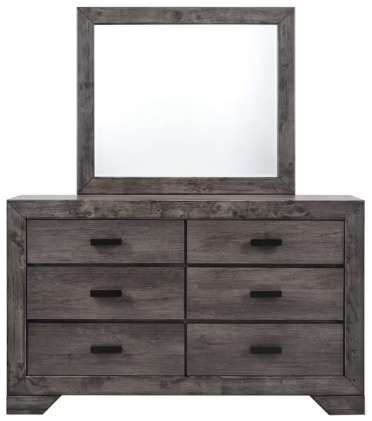 Elements International Nathan 4-Piece Gray Oak Youth Twin Panel Bedroom Set-2