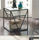 Liberty Furniture Arista Glass Top End Table with Cobblestone Brown/Gray Base-1