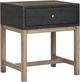 Four Hands Fiona Black Raffia/Russet Mahogany Nightstand-0