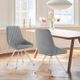 Armen Living Skye 2-Piece Gray Swivel Dining Chair Set-4