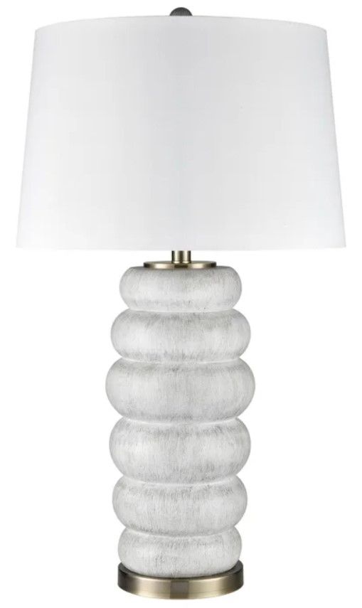 Stylecraft Grey White Wash/White Table Lamp-0