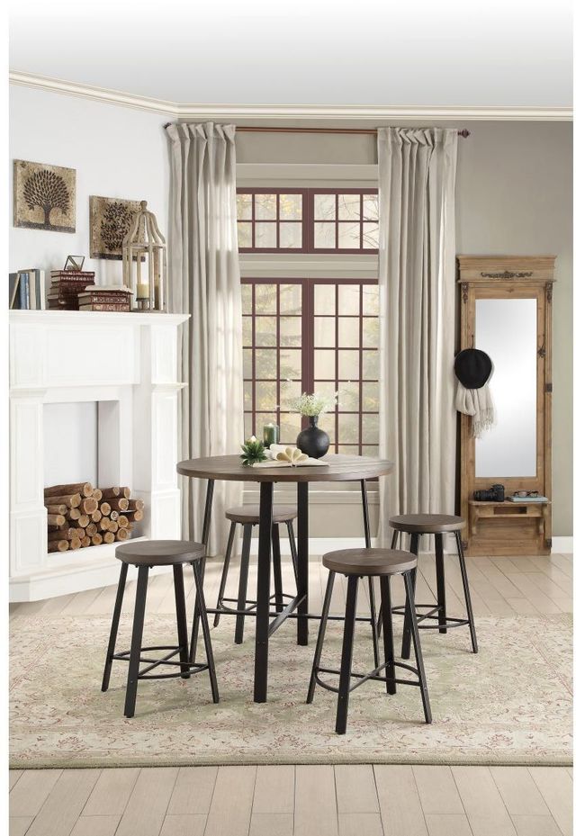 Mazin Furniture Chevre Burnished Brown Counter Height Table-3