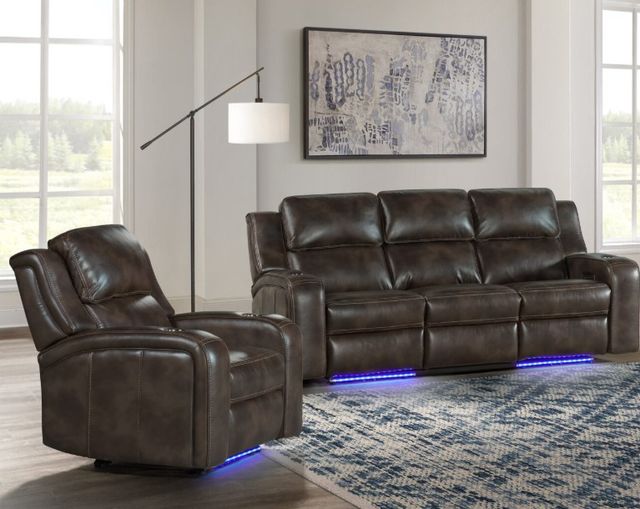 Intercon Silhouette Bolero Slate Dual-Power Recliner -1