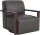 Bassett® Furniture Customizable Creswell Leather Swivel Chair-0