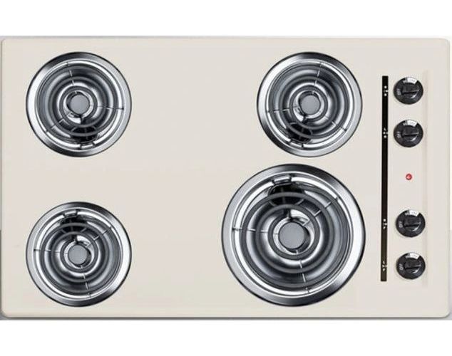 Summit® 30" Bisque Electric Cooktop-0