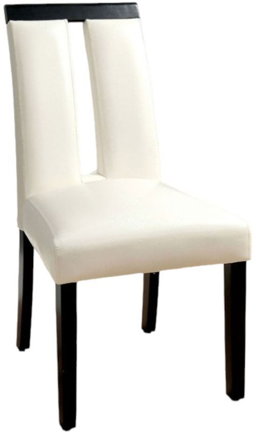 Furniture of America® Luminar 2-Piece Black/White Dining Side Chair Set-0