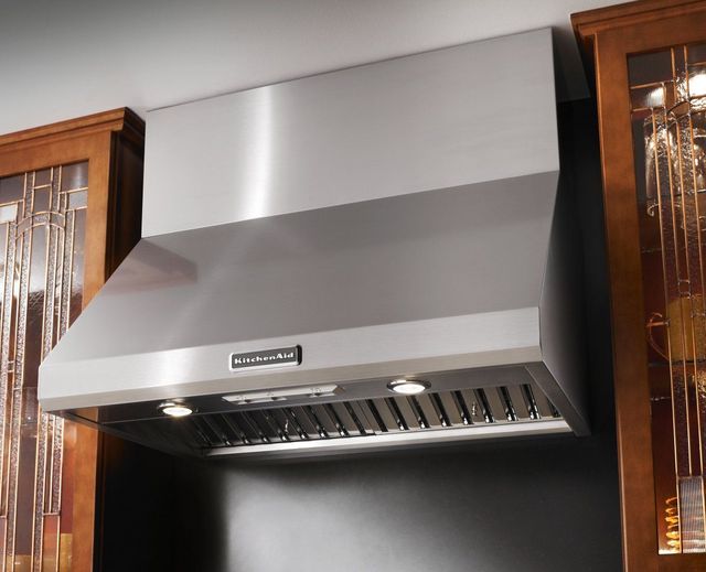 KitchenAid® Commercial-Style Series 36" Stainless Steel Wall Mount Canopy Hood-3
