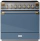 AGA™ Elise 36" Stainless Steel Pro Style Induction Range with Stone Blue Door-0