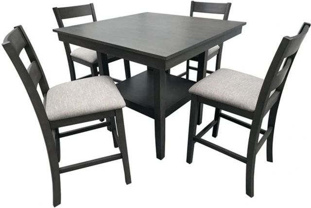 American Wholesale Furniture Pendleton 5-Piece Gray Pub Counter Table Set-0