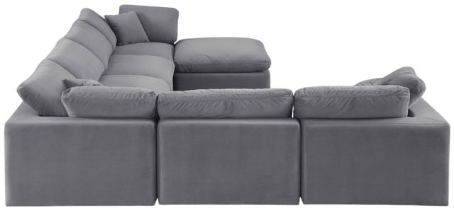 Meridian Furniture Comfy 7-Piece Gray Velvet Sectional-3