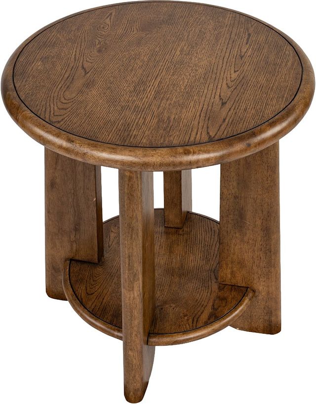 Magnussen Home® Tanner Tawny Brown Round End Table-4