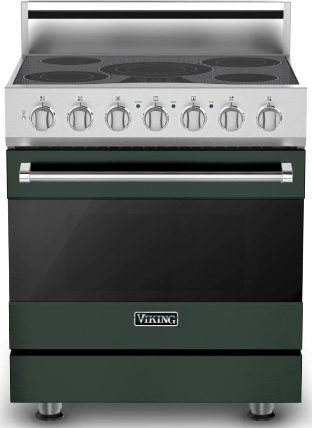 Viking® 3 Series 30" Blackforest Green Freestanding Electric Range-0