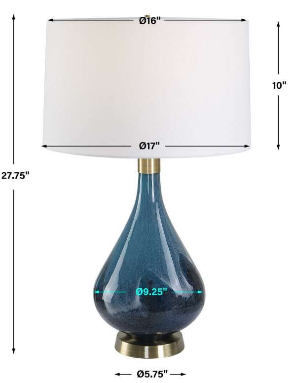 Uttermost® Riviera Dark Navy Blue Table Lamp-2