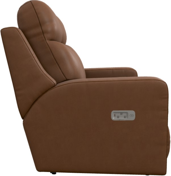 La-Z-Boy® Emmons Oak Leather Power Reclining Loveseat with