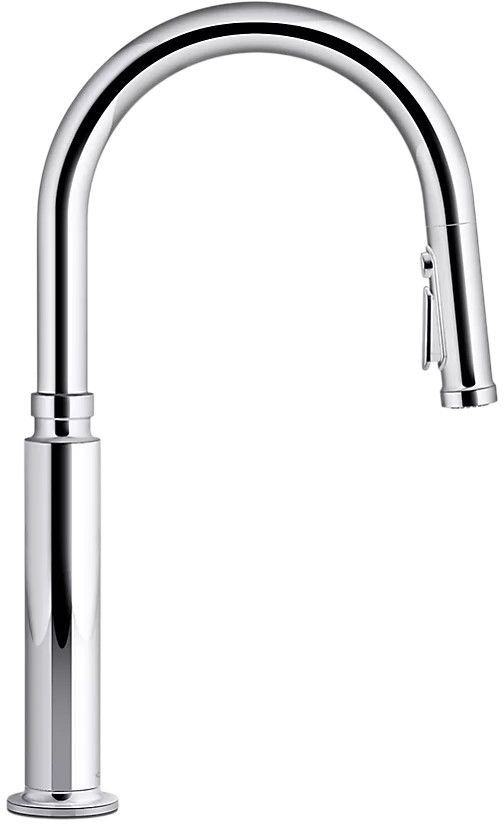 KOHLER® Edalyn™ by Studio McGee Polished Chrome Kitchen Sink Faucet with Three-Function Sprayhead-1