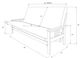 Kodiak Furniture Monterey Oregon Trail Saddle/Butternut Queen Futon with Mattress-3