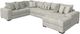 Albany Industries 3-Piece Galactic Parchment Sectional-0
