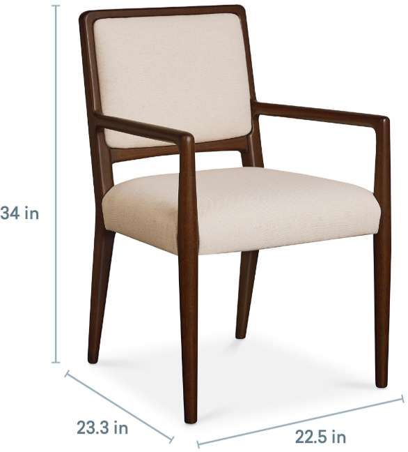 Bassett® Furniture Copenhagen Espresso/Parchment Upholstered Dining Chair-3