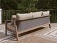 Signature Design by Ashley® Francis Beach Gray/Natural Aluminum/Fabric/Wicker Outdoor Sofa-4