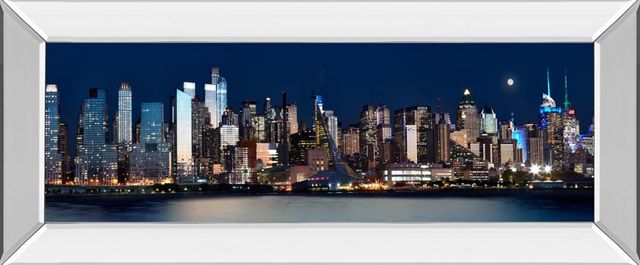 Classy Art New York At Night XI By James Mcloughlin Mirror Framed Wall Art-0