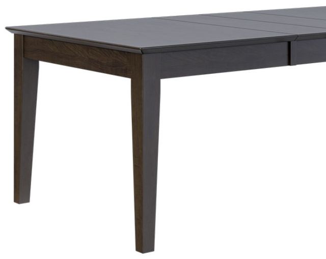 Country View Woodworking Customizable Gardiner 42" Sap Cherry Top Dining Table with 2-Leaves and Brown Maple Legs-1