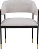 Zuo® Modern Zadar Black/Gold/Misty Gray Dining Arm Chair -1