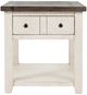 Jofran Inc. Madison County Barnwood End Table with Vintage White Base-3
