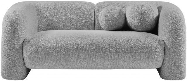 Meridian Furniture Emory Gray Boucle Fabric Loveseat-1